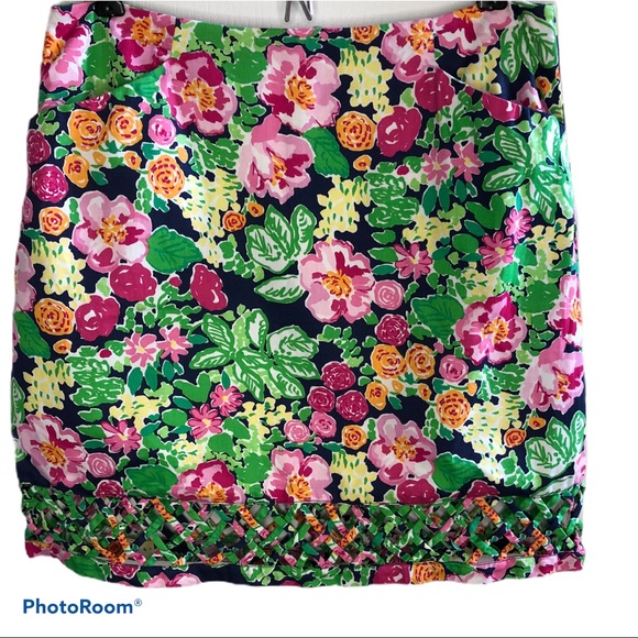 Lilly Pulitzer Rosalyn Skirt size 0 Getaway Garden Floral Mini Resort Preppy - Picture 2 of 10
